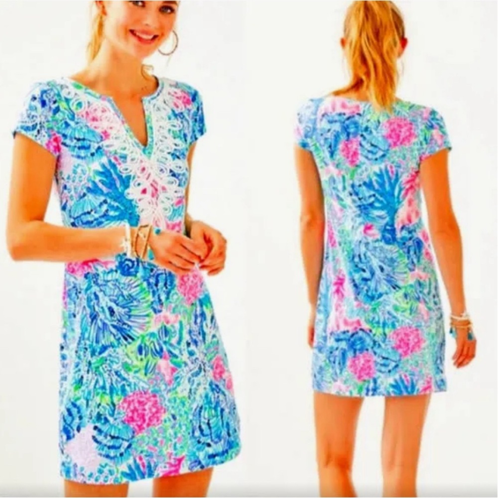 Lilly Pulitzer Brewster Dress, Pattern Sink or Swim, Size XL.